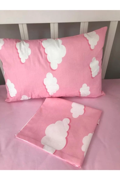 Pembe Bulutlu Yastık Kılıfı 2’li