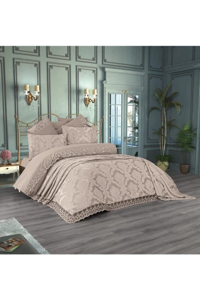 Sarmaşık 9 Parça Çeyizlik Gelin Seti Cappuccino ürün görseli