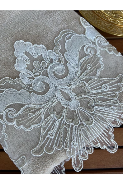 Liya kadife el havlusu 50 × 90 cappuçino - 2