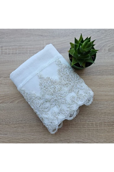 amarus kadife el havlusu krem 50 × 90 ürün görseli 1