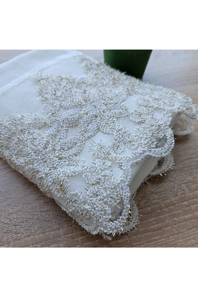 amarus kadife el havlusu krem 50 × 90 - Resim 2