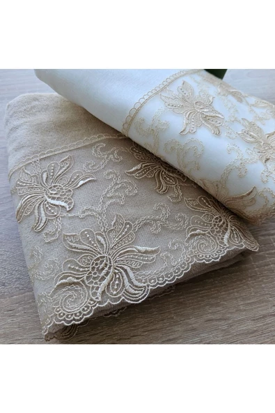 Seranus ikili kadife el havlusu 50 × 90 - Resim 2