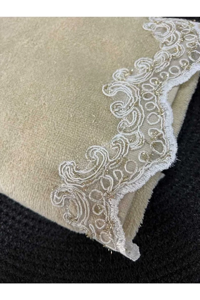 Pera Kadife Fransız Güpürlü El Ve Yüz Havlusu 50/90cm - 2