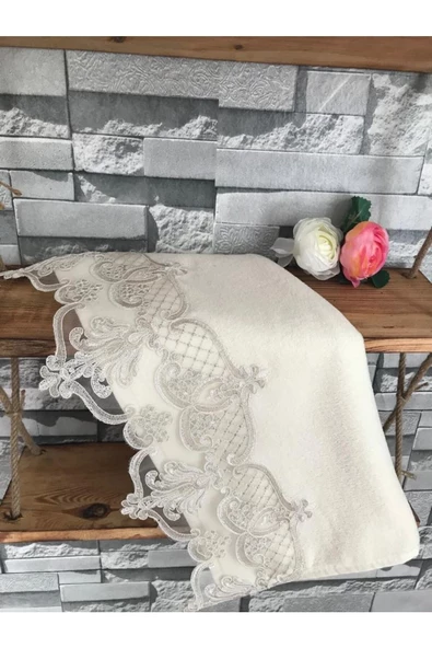 Fransız Güpürlü Işıltı Kadife Havlu 50&90