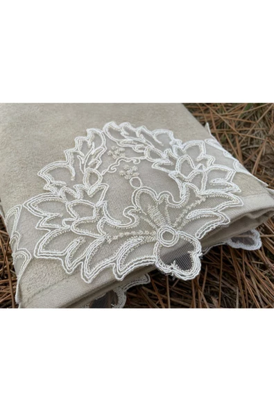 Peri Cappuccino Kadife Havlu 50&90 - Resim 2