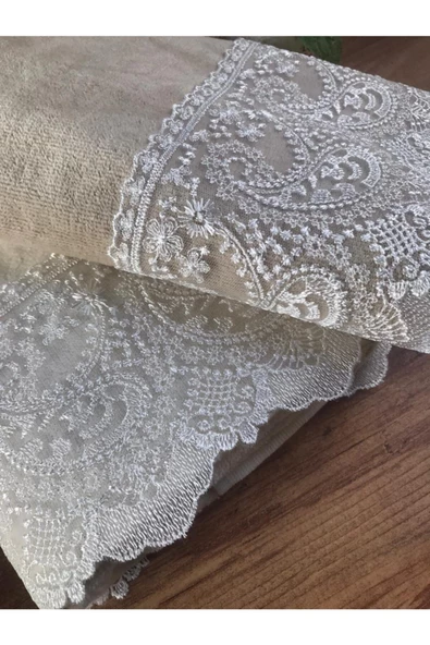2'li Liza Krem Cappuccino Havlu Takımı 50&90 - 2