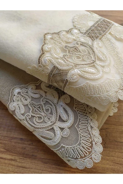 Çeyizlik Nimet Kadife Havlu - Resim 2