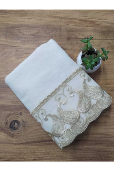 Tuana Krem Kadife Havlu 50&90 ürün görseli 1