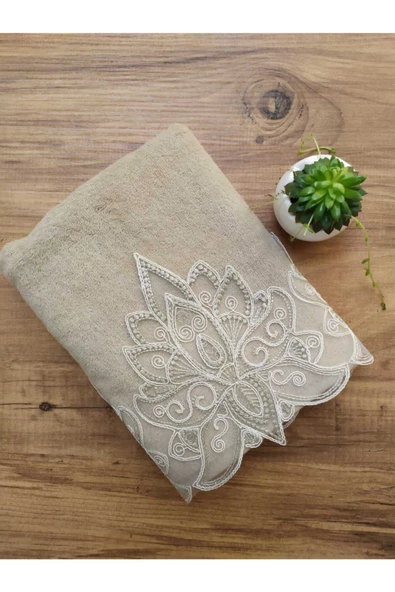 Çeyizlik Palm Kadife Havlu 50&90 ürün görseli 1