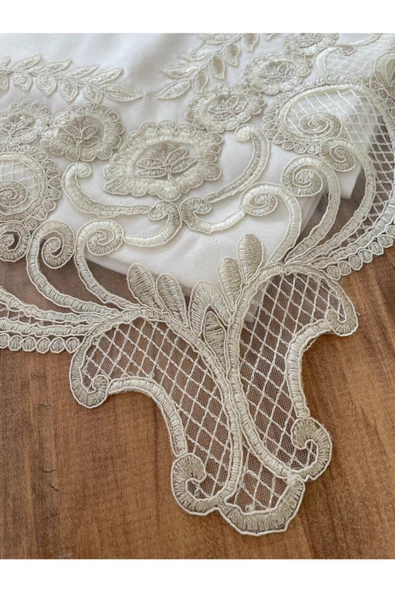 Krem Söz Nişan Çeyizlik Bohça Hurç - Resim 2