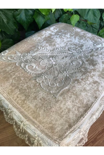 Bohça Nişan Hurcu Çeyizlik Kadife Hurç Cappuccino 50&40 - 2