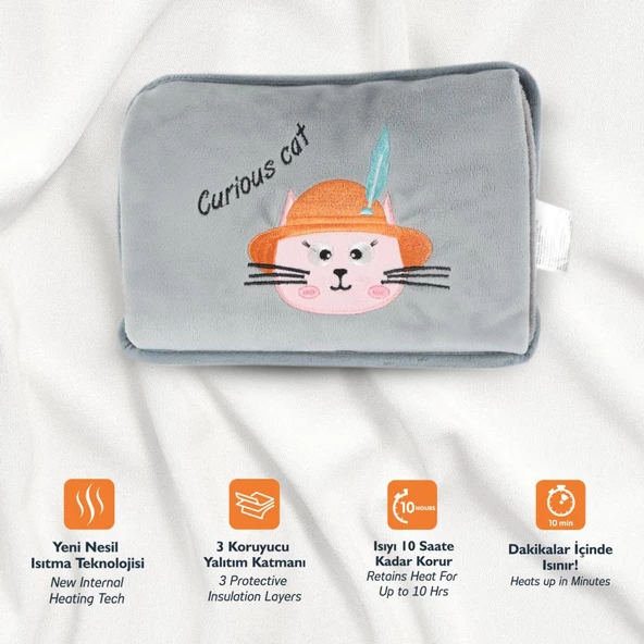 BiggDesign Cats Meraklı Kedi Elektrikli Sıcak Su Torbası - 6