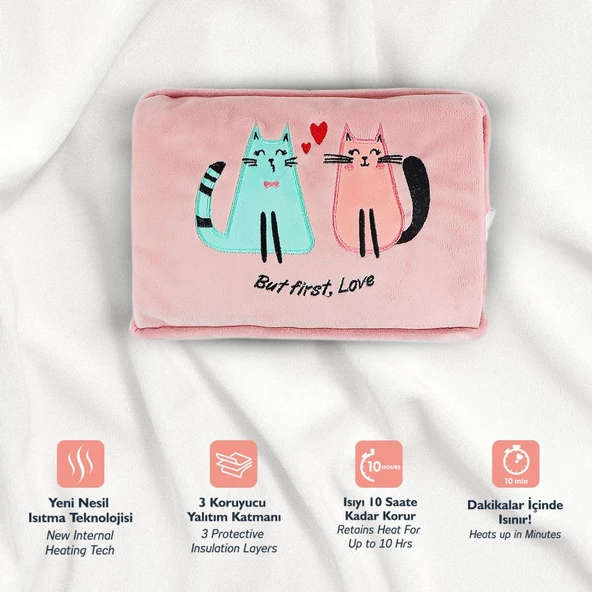 BiggDesign Cats Aşk Kedisi Elektrikli Sıcak Su Torbası - Resim 6