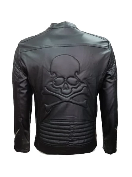 Delpino D595 Erkek Dar Kesim Tunus Deri Ceket - 3