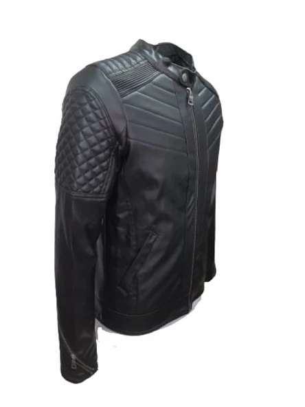 Delpino D595 Erkek Dar Kesim Tunus Deri Ceket - 2