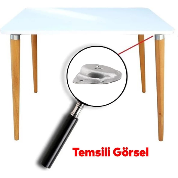 Ünite Konsol Puf Tabure Ahşap Mobilya Ayağı M8 Civata 20 Cm Ayakları Bağlantı Aparatı 8'li Set - Resim 9
