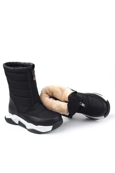 Walkenzo 3473 Çocuk İçi Yünlü Termo Taban Kar Botu - 5