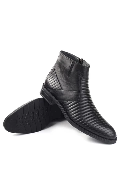 Smart 1049 Erkek Hakiki Deri Günlük Kürklü Bot - 6