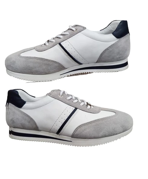 KOMCERO 4Y1543 İNCE TABAN ERKEK DERİ SNEAKERS SPOR AYAKKABI - 4