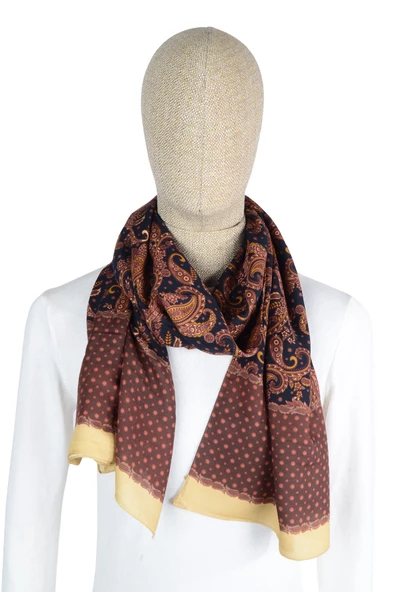 Erkek Şal Desenli Pamuk Fular - 6
