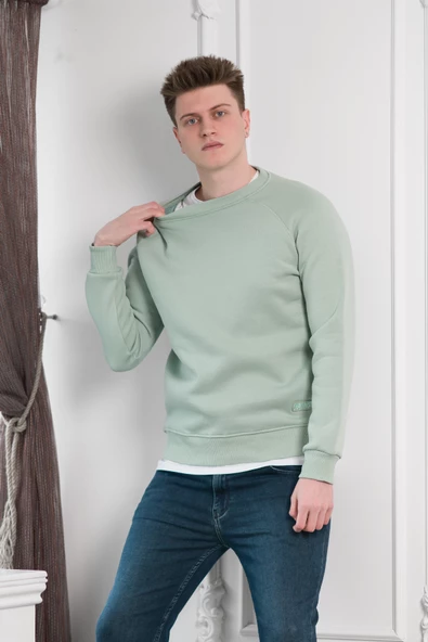 FBI Slimfit 3 İplik İçi Polarlı Bisiklet Yaka Sweatshirt - 10