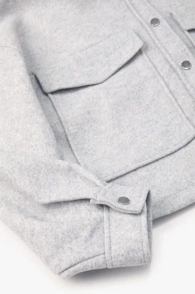 Koton Gömlek Ceket Kapaklı Çift Cep Yumuşak Dokulu Rahat Kalıp - 7