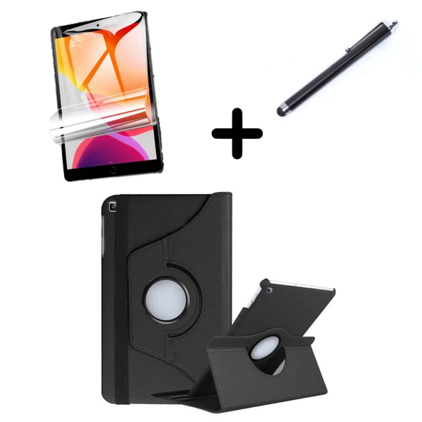 Samsung Galaxy Tab A9 8.7inç X110 X115 Kılıf Dönen Tablet Kilifi Ekran Koruyucu+Kalem - 2