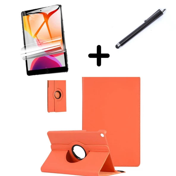 Samsung Galaxy Tab A9 8.7inç X110 X115 Kılıf Dönen Tablet Kilifi Ekran Koruyucu+Kalem - 12