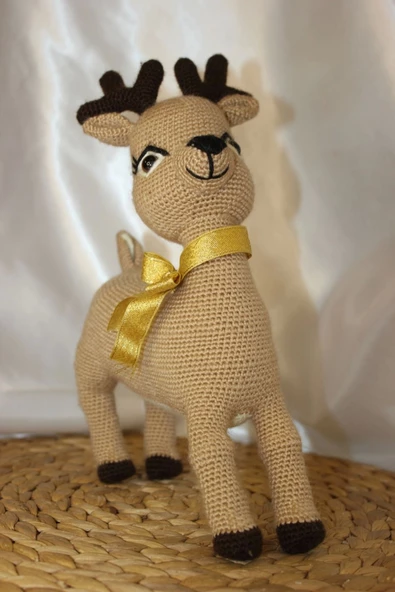 Amigurumi El İşi Doğal Oyuncak Yılbaşı Geyiği Puzzy - 2