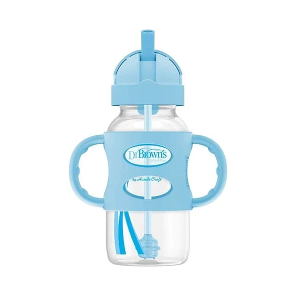 Dr Brown's Milestones Sippy Pipetli Alıştırma Bardağı 270ml Mavi