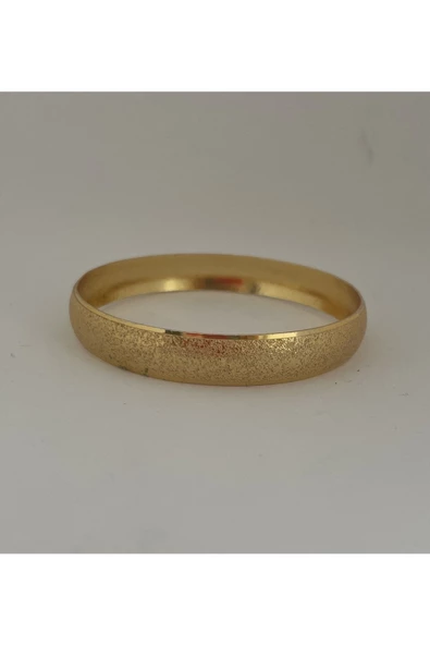 Altın Kaplama Kumlu Desen Bilezik 1 cm - Resim 3