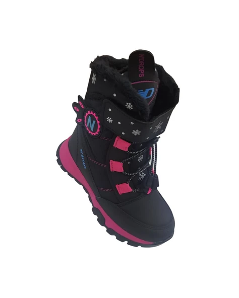 N'Drops Çocuk Siyah-Fuşya (26-30) Kar Botu - 4