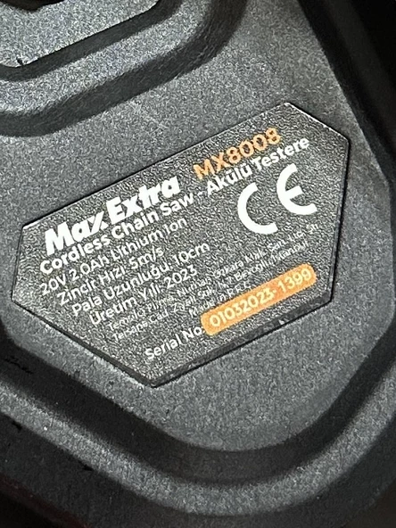 Max Extra MX8008 20 V 2.0 Ah Şarjlı Çift Akülü Mini Dal Budama Testeresi - 2