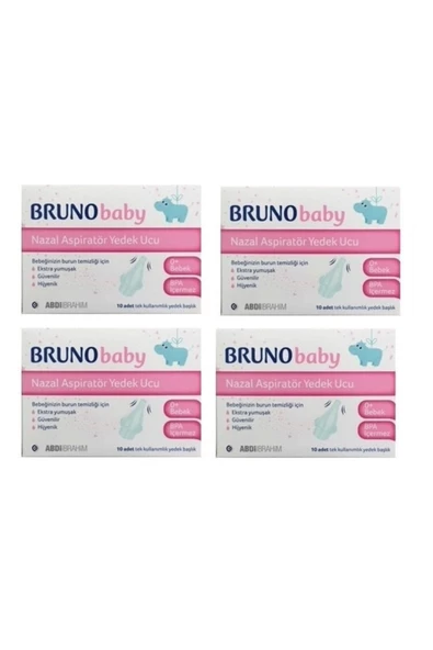 Bruno Baby Nazal Aspiratör Yedek Ucu 10'lu 4 Kutu