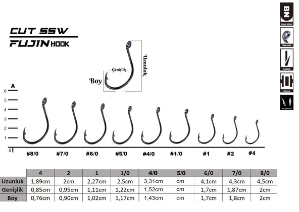 Fujin SSW Delikli Kaynaklı Çapraz Octopus Kancası - 2