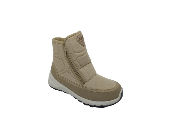 Scooter 7449 Kadın Bej Fermuarlı Su Geçirmez ( Watertight ) Kar Botu - 8