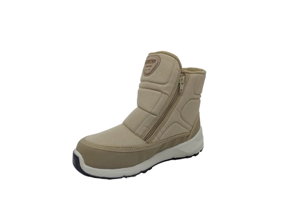 Scooter 7449 Kadın Bej Fermuarlı Su Geçirmez ( Watertight ) Kar Botu - 3