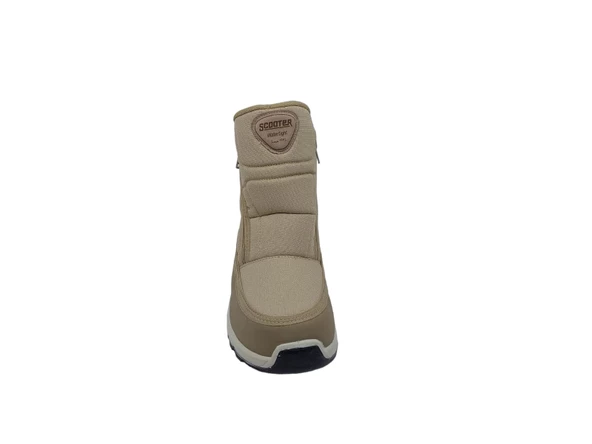 Scooter 7449 Kadın Bej Fermuarlı Su Geçirmez ( Watertight ) Kar Botu - 5