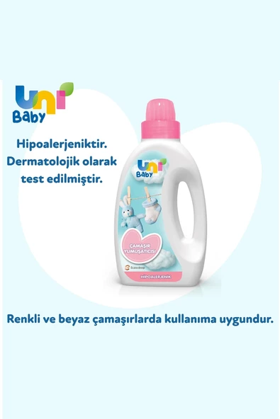 Unibaby Sıvı Deterjan Yumuşatıcı Set 2x1500ml (SARI-PEMBE) - 3