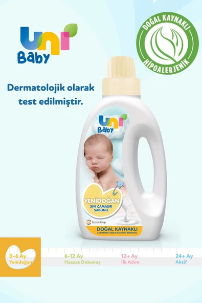 Unibaby Sıvı Deterjan Yumuşatıcı Set 2x1500ml (SARI-PEMBE) - 5