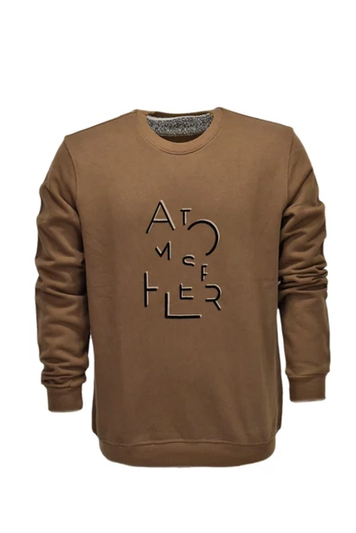 Erkek Baskılı Spor Sıfır Yaka Sweatshirt R2206 BGL-ST03190 - Resim 5