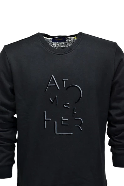 Erkek Baskılı Spor Sıfır Yaka Sweatshirt R2206 BGL-ST03190 - Resim 10