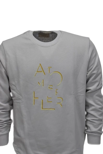 Erkek Baskılı Spor Sıfır Yaka Sweatshirt R2206 BGL-ST03190 - Resim 12