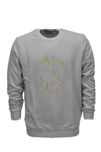 Erkek Baskılı Spor Sıfır Yaka Sweatshirt R2206 BGL-ST03190 - Resim 4