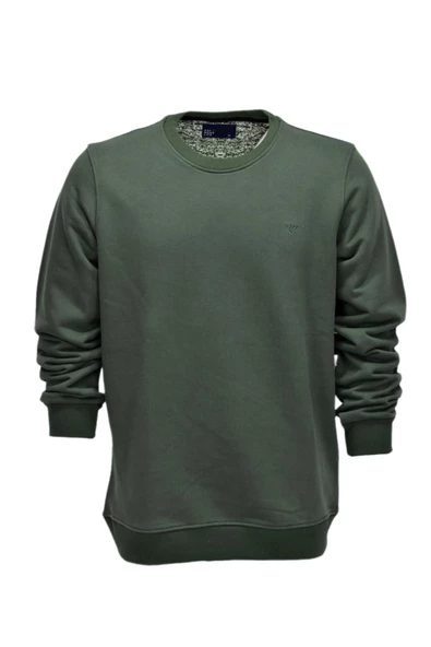 Erkek Spor Sıfır Yaka Sweatshirt R2247 BGL-ST03188 - Resim 2
