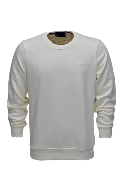 Erkek Spor Sıfır Yaka Sweatshirt R2247 BGL-ST03188 - Resim 3