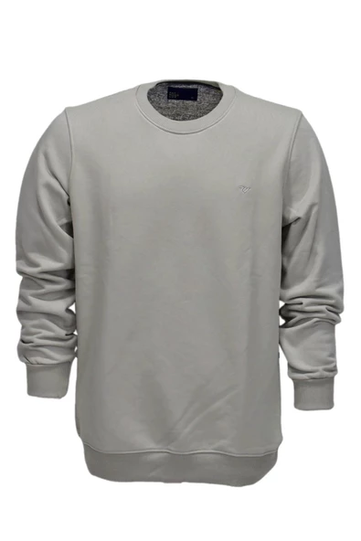 Erkek Spor Sıfır Yaka Sweatshirt R2247 BGL-ST03188 - Resim 4