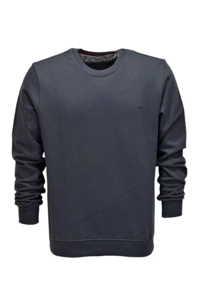 Erkek Spor Sıfır Yaka Sweatshirt R2247 BGL-ST03188 - Resim 5