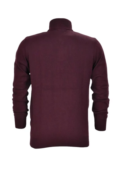 Erkek Spor Düz Fermuarlı Yaka Kazak R22949 BGL-ST03181 - Resim 11