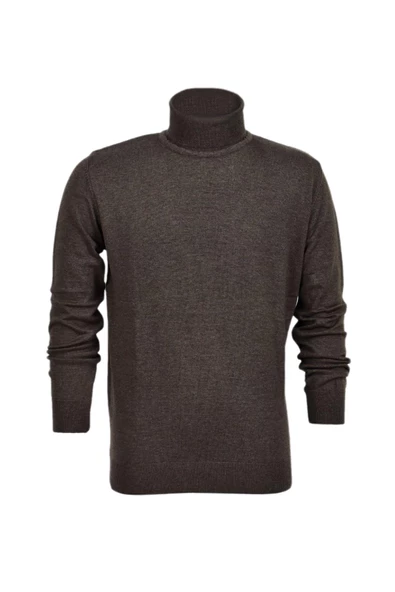 Erkek Spor Düz Balıkçı Yaka Kazak R21010 BGL-ST03179 - Resim 7